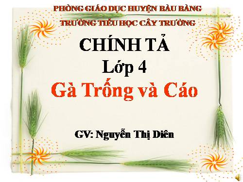 Tuần 5. Gà Trống và Cáo