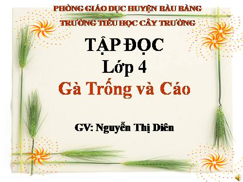 Tuần 5. Gà Trống và Cáo