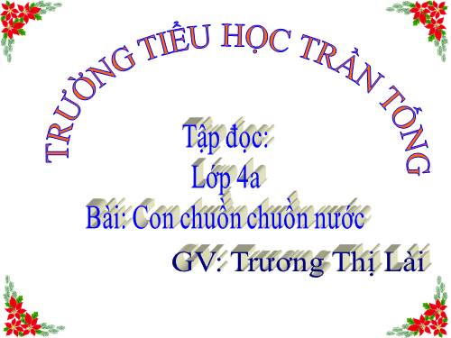 Tuần 31. Con chuồn chuồn nước