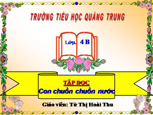 Tuần 31. Con chuồn chuồn nước