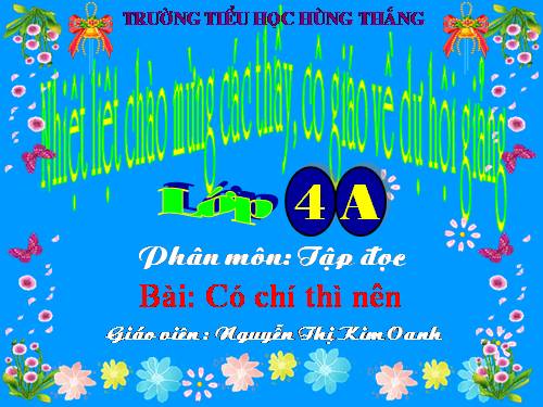 Tuần 11. Có chí thì nên