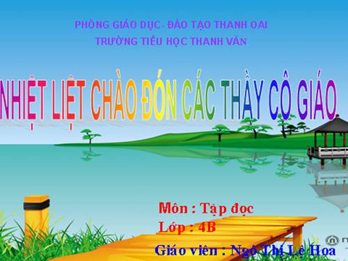 Tuần 30. Dòng sông mặc áo