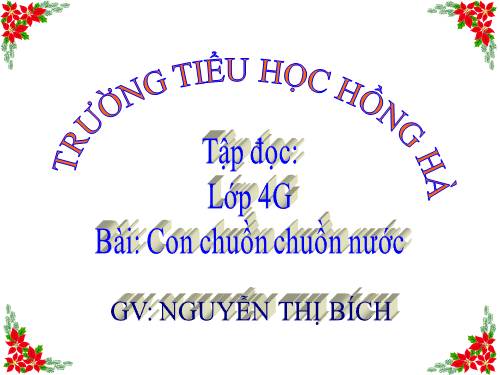 Tuần 31. Con chuồn chuồn nước