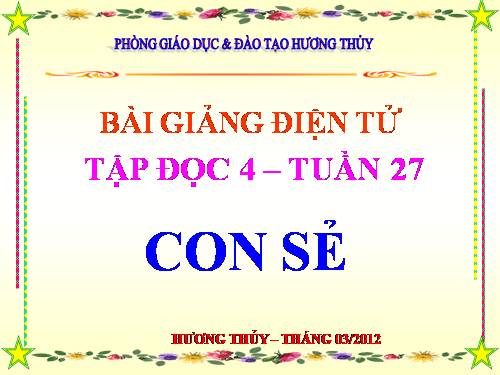 Tuần 27. Con sẻ