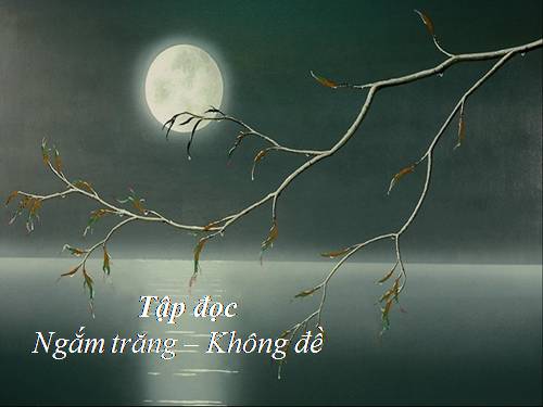 Tuần 32. Ngắm trăng. Không đề