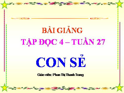 Tuần 27. Con sẻ