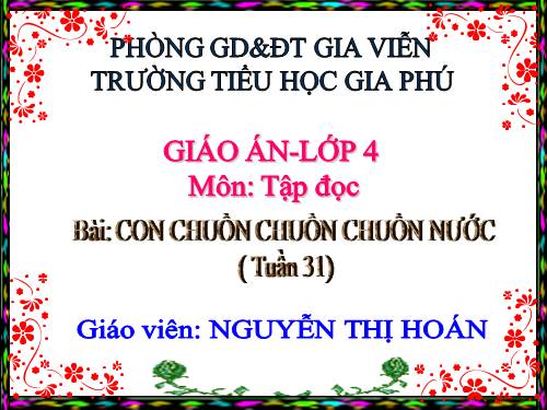 Tuần 31. Con chuồn chuồn nước