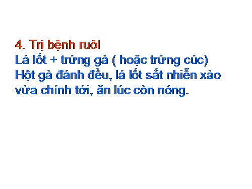 trị bệnh ruôl