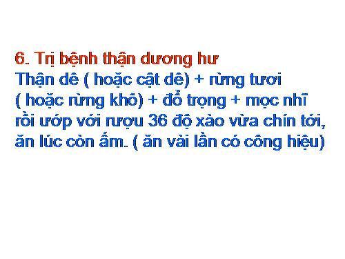 trị bệnh dương hư