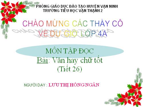 Tuần 13. Văn hay chữ tốt