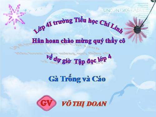 Tuần 5. Gà Trống và Cáo