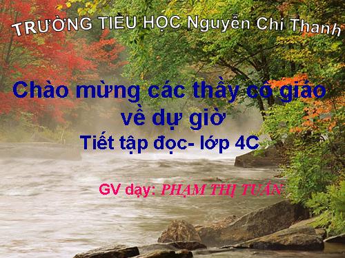 Tuần 30. Dòng sông mặc áo