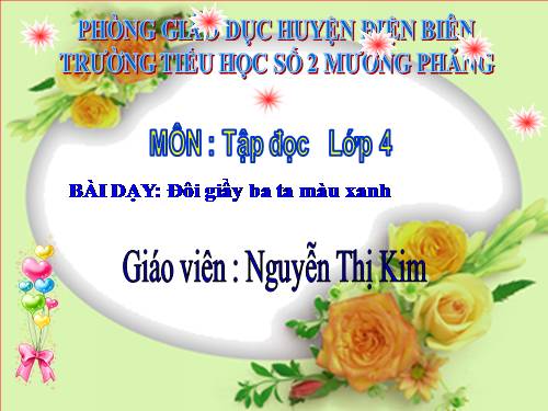 Tuần 8. Đôi giày ba ta màu xanh