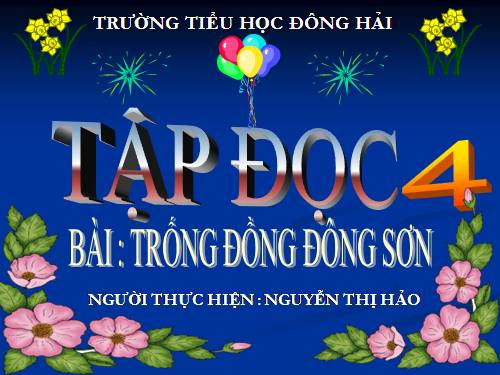 Tuần 20. Trống đồng Đông Sơn