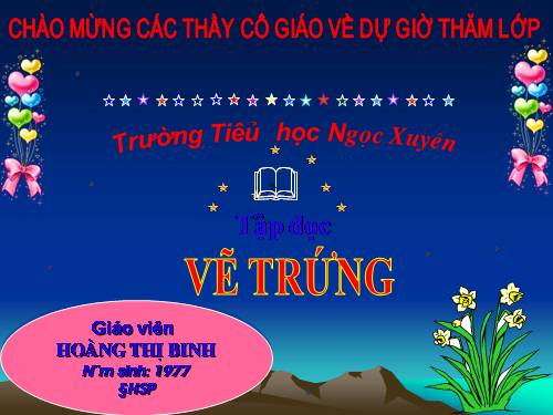 Tuần 12. Vẽ trứng