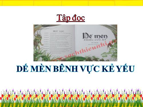 Tuần 1. Dế Mèn bênh vực kẻ yếu