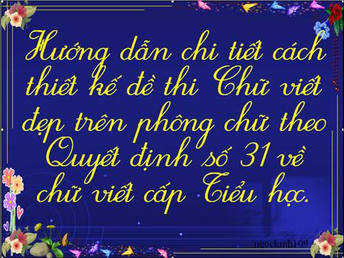 Bai thi viet chu dep truong Van Phu