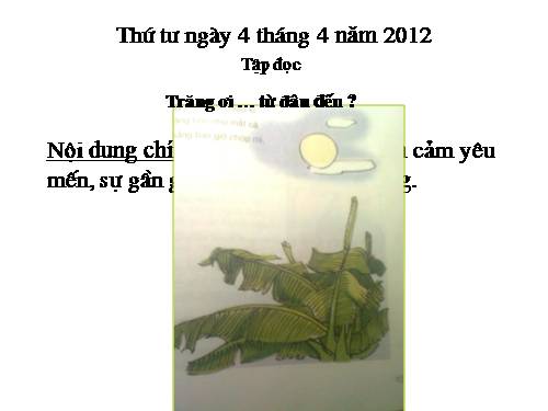 Tuần 29. Trăng ơi... từ đâu đến?