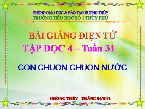 Tuần 31. Con chuồn chuồn nước