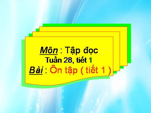 TĐ L4 BÀI : ÔN TẬP ( Tiết 1 )