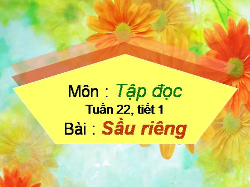 Tuần 22. Sầu riêng