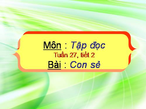 Tuần 27. Con sẻ