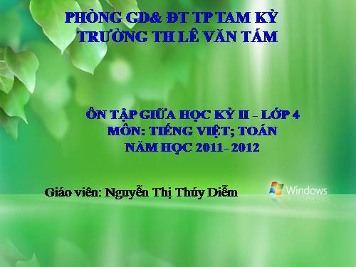 Tuần 28. Ôn tập Giữa Học kì II