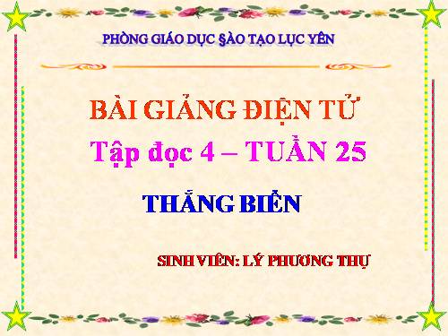 Tuần 26. Thắng biển