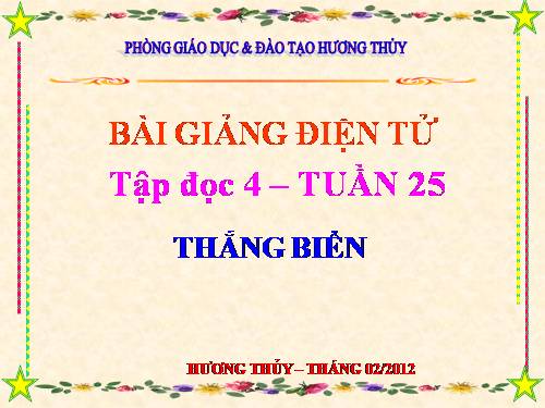 Tuần 26. Thắng biển