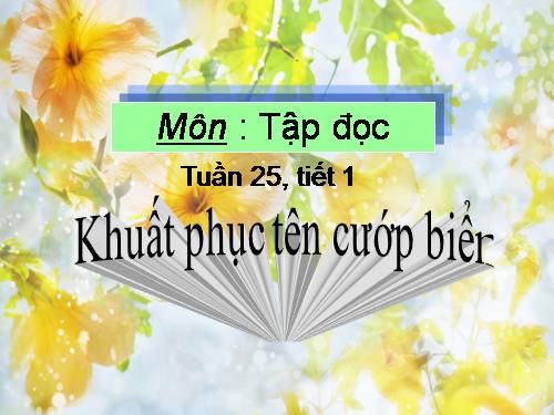 Tuần 25. Khuất phục tên cướp biển