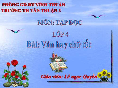 Tuần 13. Văn hay chữ tốt