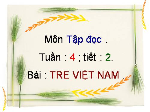 Tuần 4. Tre Việt Nam