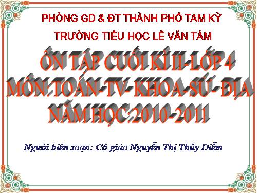 Tuần 35. Ôn tập Cuối Học kì II