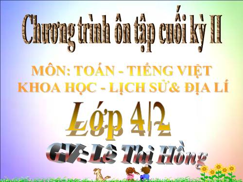 ĐỀ CƯƠNG ÔN TẬP KIỂM TRA CUỐI HKII - LỚP 4