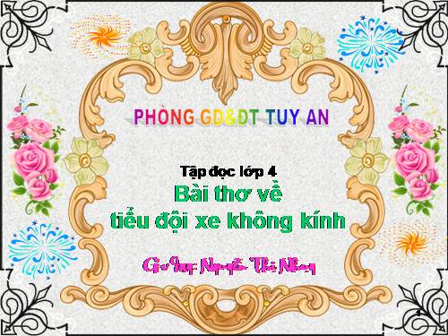 Tuần 25. Bài thơ về tiểu đội xe không kính