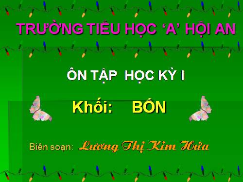 Tuần 10. Ôn tập Giữa Học kì I