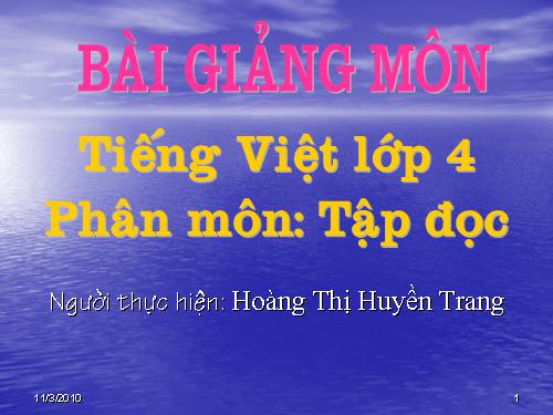 Tuần 8. Đôi giày ba ta màu xanh