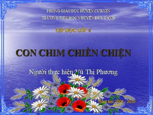 Tuần 33. Con chim chiền chiện