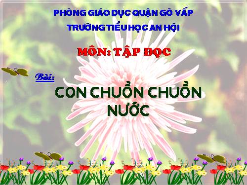 Tuần 31. Con chuồn chuồn nước