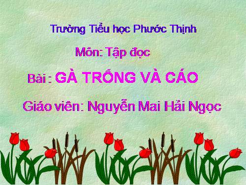 Tuần 5. Gà Trống và Cáo