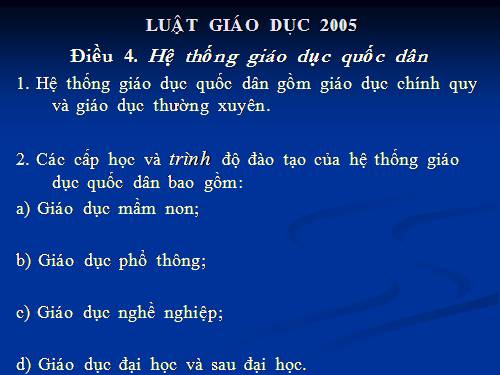 luật giáo dục 2005