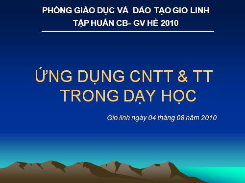 BDTX - ứng dụng CNTT trong dạy học