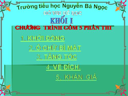 DO VUI DE HOC KHOI I NAM HOC 2009 - 2010