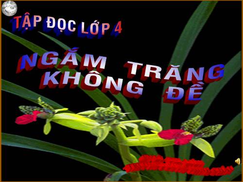 Tuần 32. Ngắm trăng. Không đề