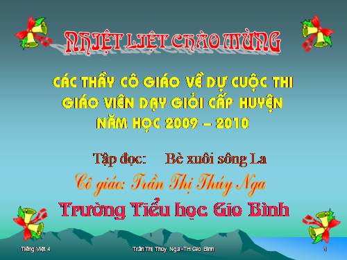 Tuần 21. Bè xuôi sông La