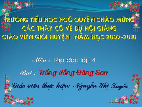 Tuần 20. Trống đồng Đông Sơn