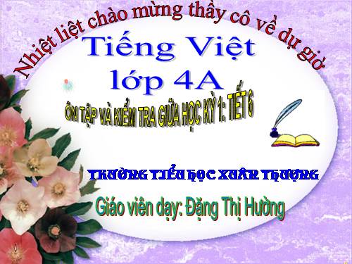 Tuần 10. Ôn tập Giữa Học kì I