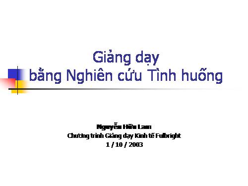 Nghiên cứu tình huống