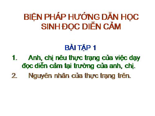 Phương pháp đọc diễn cảm