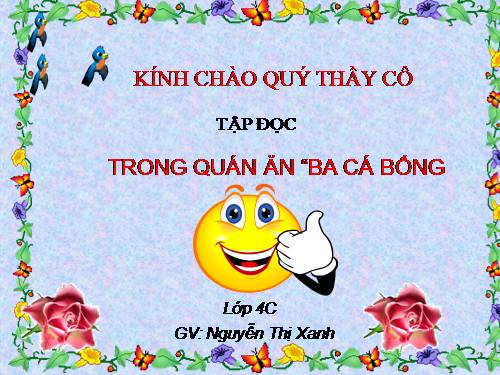 Tuần 16. Trong quán ăn Ba cá bống